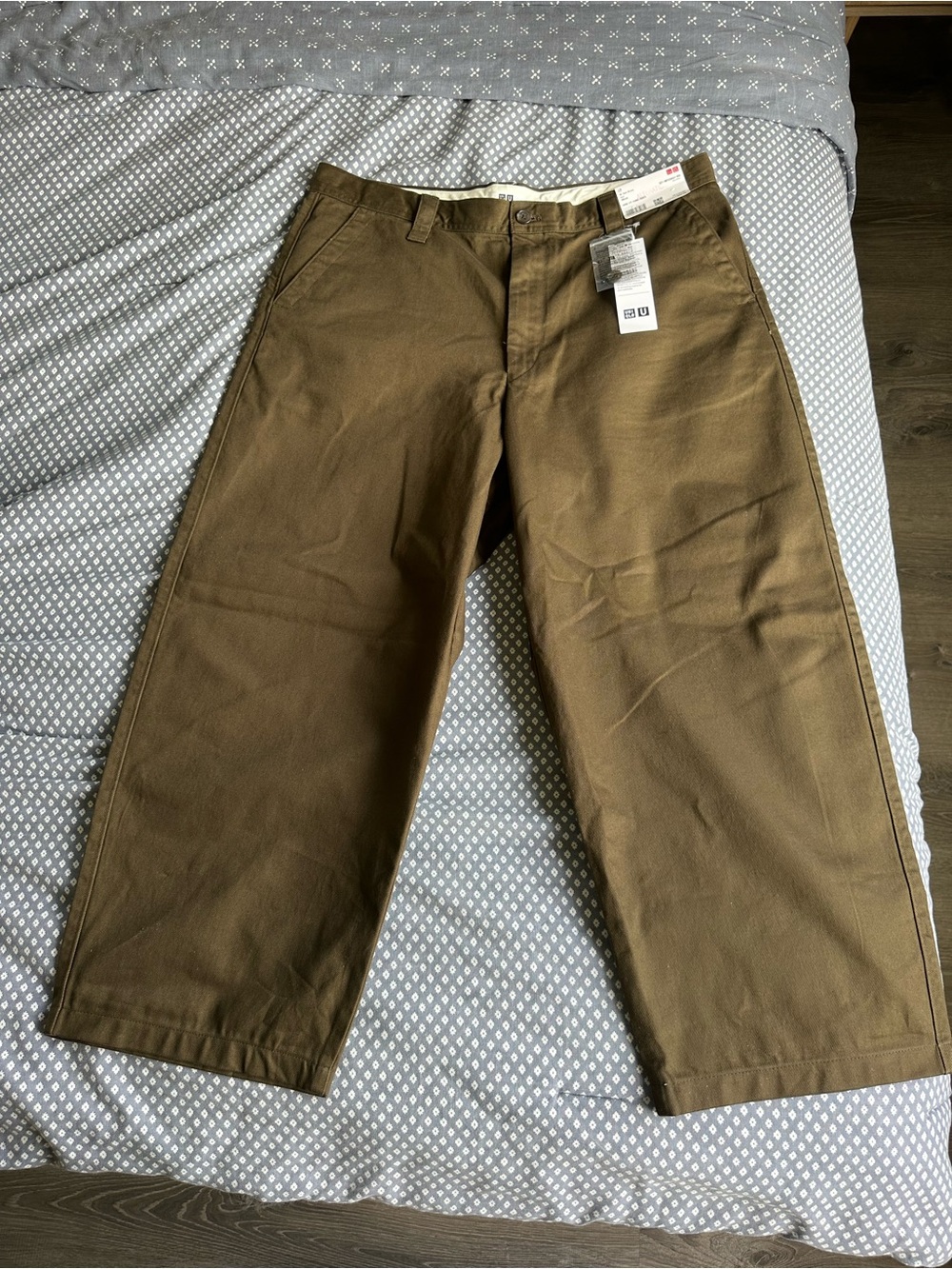 Uniqlo Wide Chino Pants - Dark Brown